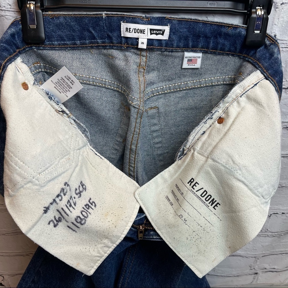 New Re/Done X levi’s 70’s super crop boot - indigo size 26 - Picture 7 of 14